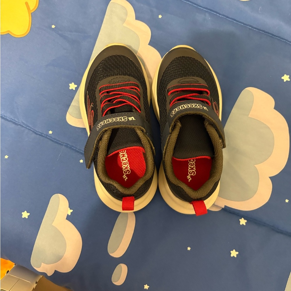Skechers Kids Black and Red Sneakers